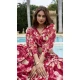 Georgette Floral Print Work Party Wear Lehenga Choli In Maroon - 11055198442