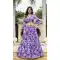 Georgette Floral Print Work Party Wear Lehenga Choli In Purple - 11055198443