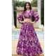 Georgette Floral Print Work Party Wear Lehenga Choli In Multi Color - 11055198445