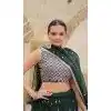 Faux Georgette Resham Work Party Wear Plus Size Lehenga Choli In Green - 11062198489