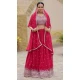 Faux Georgette Resham Work Party Wear Lehenga Choli In Rani Pink - 11062198491