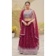 Faux Georgette Resham Work Party Wear Lehenga Choli In Wine - 11062198492