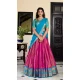 Rani Pink Kanchipuram Weaving Work Traditional Wear Lehenga Choli - 11069198566