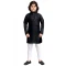 Black Viscose Mirror Work Readymade Kids Kurta Pajama - 11074198604