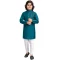 Teal Blue Viscose Mirror Work Readymade Kids Kurta Pajama - 11074198609