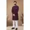 Wine Silk Thread Work Mens Semi Indo Western - 11057198456