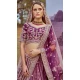 Purple Silk Thread Work Wedding Wear Lehenga Choli - 11072198580