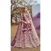 Purple Silk Thread Work Wedding Wear Plus Size Lehenga Choli - 11072198580