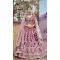 Purple Silk Stone Beads Work Wedding Wear Lehenga Choli - 11072198583