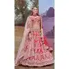 Red Silk Stone Beads Work Wedding Wear Plus Size Lehenga Choli - 11072198584