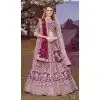 Silk Stone Beads Work Wedding Wear Plus Size Lehenga Choli In Purple - 11072198585
