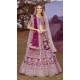 Silk Stone Beads Work Wedding Wear Lehenga Choli In Purple - 11072198585