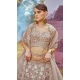 Beige Organza Sequins Work Wedding Wear Lehenga Choli - 11072198586