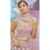 Lavender Organza Sequins Work Wedding Wear Plus Size Lehenga Choli - 11072198587