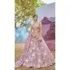 Lavender Organza Sequins Work Wedding Wear Plus Size Lehenga Choli - 11072198587