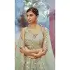 Lime Green Organza Sequins Work Wedding Wear Plus Size Lehenga Choli - 11072198588