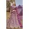 Purple Silk Embroidered Wedding Wear Lehenga Choli - 11072198591