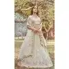 Cream Tissue Sequins Work Wedding Wear Plus Size Lehenga Choli - 11072198595