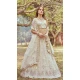 Cream Tissue Sequins Work Wedding Wear Lehenga Choli - 11072198595