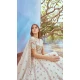 Tissue Sequins Work Wedding Wear Lehenga Choli In Cream - 11072198597