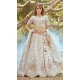 Tissue Sequins Work Wedding Wear Lehenga Choli In Cream - 11072198597
