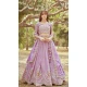 Lavender Tissue Sequins Work Wedding Wear Lehenga Choli - 11072198598