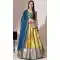 Yellow Lichi Silk Weaving Work Traditional Wear Lehenga Choli - 11092198744