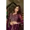 Fox Georgette Embroidered Party Wear Plus Size Lehenga Choli In Purple - 11111198883