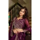 Fox Georgette Embroidered Party Wear Lehenga Choli In Purple - 11111198883