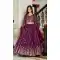 Fox Georgette Embroidered Party Wear Lehenga Choli In Purple - 11111198883