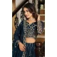 Fox Georgette Embroidered Party Wear Lehenga Choli In Teal Blue - 11111198884