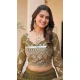 Fox Georgette Embroidered Party Wear Lehenga Choli In Mehendi Green - 11111198885