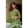 Fox Georgette Embroidered Party Wear Plus Size Lehenga Choli In Green - 11111198887