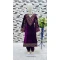Purple Velvet Embroidery Work Party Wear Readymade Kids Salwar Suit - 11131199063