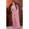 Satin Silk Swarovski Work Party Wear Saree In Pink - 11211199649