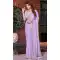 Satin Silk Swarovski Work Party Wear Saree In Lavender - 11211199651