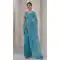 Blue Crush Silk Swarovski Work Party Wear Saree - 11212199653