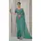 Sea Green Crush Silk Swarovski Work Party Wear Saree - 11212199655