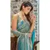 Satin Silk Hand Work Party Wear Plus Size Saree In Rama Blue - 11213199660