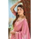 Satin Silk Hand Work Party Wear Saree In Pink - 11213199662