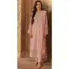 Faux Georgette Embroidered Pakistani Style Plus Size Salwar Suit In Baby Pink - 11054198438