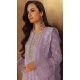 Faux Georgette Embroidered Pakistani Style Salwar Suit In Lavender - 11054198439