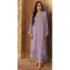 Faux Georgette Embroidered Pakistani Style Salwar Suit In Lavender - 11054198439