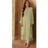 Faux Georgette Embroidered Pakistani Style Plus Size Salwar Suit In Pista Green - 11054198440