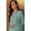Faux Georgette Embroidered Pakistani Style Plus Size Salwar Suit In Sky Blue - 11054198441