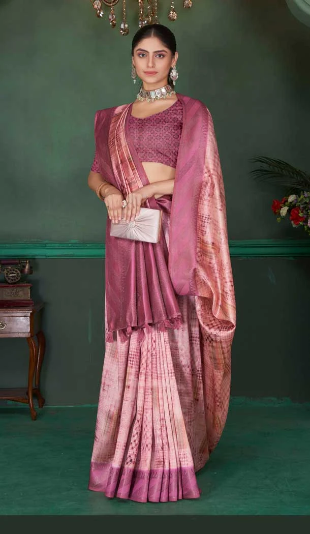 Soft Silk Weaving Work Traditional Wear Saree In Light Pink - 11098198785