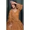 Orange Net Embroidered Designer Wear Plus Size Lehenga Choli - 11104198851
