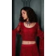 Red Net Embroidered Designer Wear Lehenga Choli - 11104198852