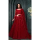 Red Net Embroidered Designer Wear Lehenga Choli - 11104198852