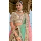 Cream Silk Embroidered Wedding Wear Designer Bridal Lehenga Choli - 11103198839